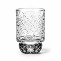 Handgeblasenes Farbiges Glas-Trinkgefäß mit Gehämmertem Wasserwellen-Muster, Luxuriöses Trinkglas für Hotel, Hochzeit, Bar, Restaurant