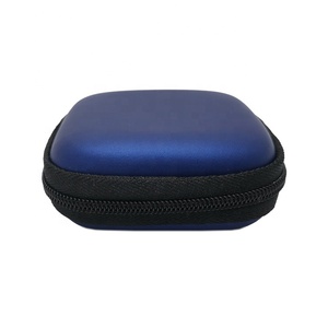 Coque rigide carrée transportant un étui à fermeture éclair EVA pour écouteurs - Product Image 4