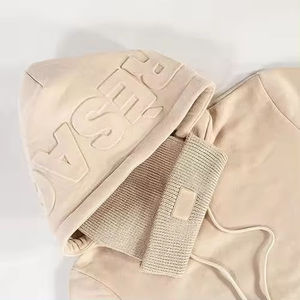 Felpa Casual Versatile con Cappuccio in Cotone per Uomo o <span class=keywords><strong>Donna</strong></span> Abbigliamento Invernale di Marca alla Moda con Stampa a Rilievo - Product Image 4