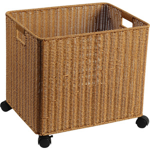 Panier à linge tissé à la main pour évier avec roulettes, pour ranger le détergent et autres articles - Product Image 5