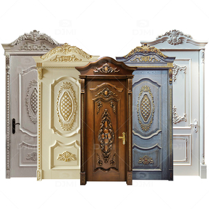 Puertas Interiores <span class=keywords><strong>de</strong></span> Madera Maciza <span class=keywords><strong>de</strong></span> <span class=keywords><strong>Teca</strong></span> y Roble, Puertas <span class=keywords><strong>de</strong></span> Entrada Principales Clásicas <span class=keywords><strong>de</strong></span> Madera para Casa - Product Image 2
