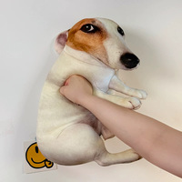 Peluche Chien Embarrassé, Jouet en Peluche Mignon et Original, Chien de Dessin Animé à Câliner, Cadeau Parfait pour les Meilleurs Amis, Jack Russell Terrier