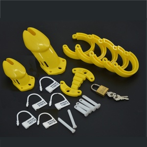 Prix d'usine Cage de chasteté à cadenas numéroté pour homme, anti-masturbation, en plastique jaune, modèle standard CB6000 - Product Image 6