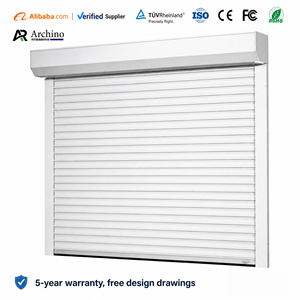 Porte de garage à enroulement isolée à double couche en aluminium à prix abordable, garnie de mousse, pour villa résidentielle - Product Image 1