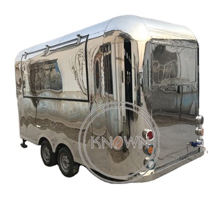 Remorques alimentaires mobiles multifonctions 2025 en acier inoxydable de 5 m, pas chères, pour l'Europe, restauration rapide, glaces, prix de la remorque de concession - Product Image 1