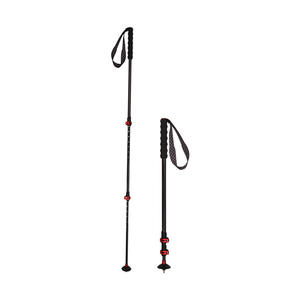 Bastones de trekking telescópicos de fibra de carbono de 3 secciones con punta de goma antideslizante, bastones ligeros para senderismo al aire libre. - Product Image 1