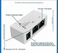 Module d'alimentation PoE 5-48V avec connexion RJ45, Boîtier d'alimentation en pont monofilaire, Combinateur, Synthétiseur, Séparateur