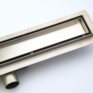 Chất lượng cao và giá thấp 50cm x 7cm SUS304 thép không gỉ chải gạch chèn tuyến tính phòng tắm khách sạn thoát nước sàn - Product Image 2