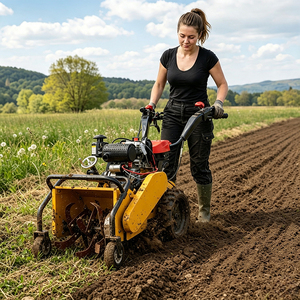 Agriculture Hand Weeder <b>Machine</b> Gasoline Powered <b>Walk</b> Behind Tiller Garden Cultivator - Product Image 1