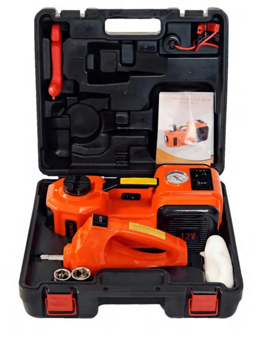 factory price Multifunctional Electric Car Jack Includes Air Compressor & Wrench Comprehensive Car Repair Tools Kit