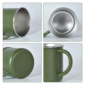 Vaso Personalizado de 400 ml para Niños, de Acero Inoxidable de Grado Alimenticio, para Beber Leche, para el Hogar y la Guardería, con Tapa y Asa - Product Image 3