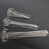 Brochettes suspendues en acier inoxydable 304 de qualité alimentaire, réutilisables pour four, friteuse à air et poulet rôti