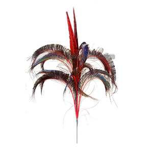 Decorative <strong>Flower</strong> Wire Peacock Stem Feather Floral Pick for Floral Arrangement Home Wedding Party <strong>Vase</strong> Holiday Decor - Product Image 2