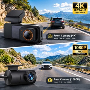 Nouvel Enregistreur Vidéo <span class=keywords><strong>de</strong></span> Voiture 4K Wi-Fi GPS, Caméra <span class=keywords><strong>de</strong></span> Tableau <span class=keywords><strong>de</strong></span> Bord Double Objectif Avant et Arrière 4K, Dashcam pour Véhicule - Product Image 3