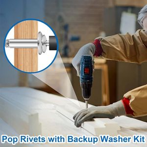 Baiguluo Pop Rivet Set 200Pcs Aluminum Blind Rivets With Washers For Construction Industry - Product Image 4