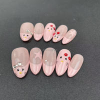 Polvo de uñas prensado a mano puro Tender pintado a mano KT Cat Style Fábrica reutilizable de alta calidad al por mayor