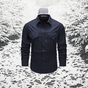 남성용 풀 슬리브 전술 셔츠 여름용 빠른 건조 방수 트윌 원단 하이킹 등산 사냥 정장 및 캐주얼웨어 - Product Image 3