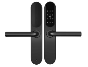 Cerradura Inteligente de PVC con Manija Dorada, Contraseña, WiFi Tuya, Código PIN Ttlock, Tarjeta M1, Cerradura Digital de Aluminio para Hotel y <span class=keywords><strong>Airbnb</strong></span> - Product Image 1