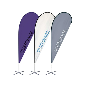 Teardrop Cờ Biểu Ngữ Tùy Chỉnh Quảng Cáo Bãi Biển Cờ 100% Polyester Double-Side Màn Hình In Quảng Cáo Cửa Hàng Cắt Tóc Lông Cờ - Product Image 4