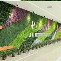 Panneau mural végétal artificiel ignifuge de classe B pour la décoration intérieure de bureaux, maisons et balcons