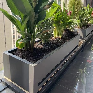 Jardinière rectangulaire minimaliste de luxe léger, étanche, avec <span class=keywords><strong>bac</strong></span> de récupération d'eau pour balcon, centre commercial, terrasse - Vente en gros - Product Image 1