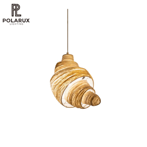 Lampe suspendue nordique moderne pour salle à manger, café, îlot de cuisine, en <span class=keywords><strong>tissu</strong></span> et métal, de haute qualité, nouvelle, unique, en forme de croissant - Product Image 1