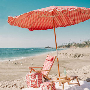 Nuovo Ombrellone da Spiaggia in Cotone Bianco da 7 Piedi con <span class=keywords><strong>Logo</strong></span> Personalizzato e Nappe, Protezione UPF50+, Impermeabile per Giardino, Patio e Piscina, Modello 2024 - Product Image 5