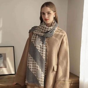 2024 Custom Logo Fashionable Elegant Winter Printed Polyester Long <b>Scarf</b> Shawls for Women Garment Accessories YHK0056 - Product Image 1