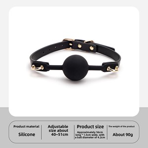 SM Props Fun Boule buccale en silicone étanche avec sangle réglable et quincaillerie métallique pour l'entraînement <span class=keywords><strong>de</strong></span> la gorge profonde chez la femme - Anneau <span class=keywords><strong>de</strong></span> morsure buccale - Product Image 6