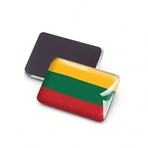 <b>Fridge</b> Lithuania Souvenir Crystal 3D Murano Glass Rectangle Round Magnet Customization - Product Image 1