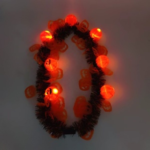 Collier lumineux Halloween <span class=keywords><strong>2023</strong></span> décorations de fête en plastique, fournitures de Festival personnalisées - Product Image 1