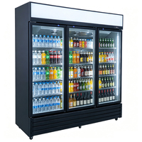 Enfriador de Botellas de Cerveza Vertical Comercial de Gran Capacidad, Enfriador de Aire, Control de Temperatura Mecánico, Estantes Ajustables LED, Acero Inoxidable