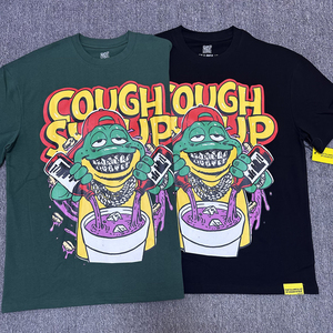 High Quality Wholesale <strong>Animal</strong> Cartoon Print Short Sleeve Casual Fashion THAT'S a AWFUL LOT of COUGH SYRUP <strong>Men's</strong> T-shirts - Product Image 2