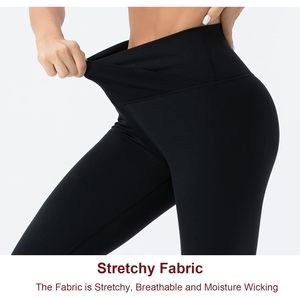 Pantalones Capri de Yoga para Mujer FOXA, Cintura Cruzada en V, Cintura Alta, Control de Abdomen, para Entrenamiento - Product Image 4