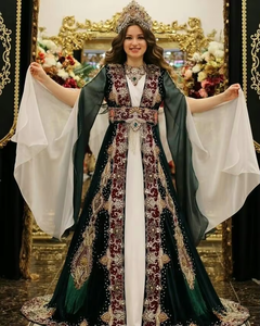 Elegante y hermosa ATIYA LIBAS nupcial Lehenga Choli con bordado Zardozi pesado Material de acetato hasta el suelo para vestido de novia - Product Image 3