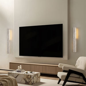 Wabi-Sabi Yellow Cave <span class=keywords><strong>Stone</strong></span> LED Lámpara de pared Dormitorio Mesita de noche Travertino Sala de estar Pasillo Pasaje Tira larga Diseño de Bollo de pared - Product Image 4