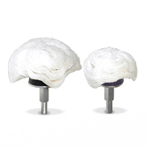 Disco de Pulido de Algodón Fervi Tipo Hongo de 75 mm con Vástago de 6 mm para Amoladora Angular, No Abrasivo - Product Image 1