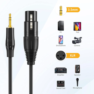 Cable de Micrófono de Audio de 3.5mm Macho a <span class=keywords><strong>XLR</strong></span> Hembra, Cable de Micrófono de Audio TRS de 3.5mm (1/8 de Pulgada) Macho a <span class=keywords><strong>XLR</strong></span> Hembra - Product Image 5