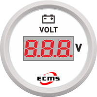 Black 52mm 8-32V Automobile ECMS Digital Voltmeter