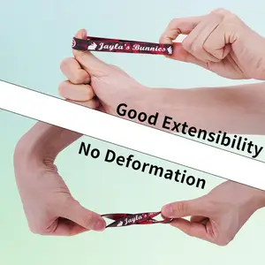 Wholesale Custom Luminous Printing Silicone Wristband Promotional Silicone Bracelet Wristbands With Debossed Logo