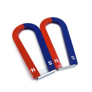 Aimant éducatif Alnico marqué <span class=keywords><strong>N</strong></span> S, aimant fer à cheval peint en rouge et bleu pour les expériences de physique scolaire et les aides pédagogiques - Product Image 4