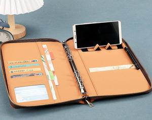 Custom Logo Promotional A5 Paper Replaceable <b>Notepad</b> in Leather Portfolio with Detachable Papers and Core Customizable - Product Image 3