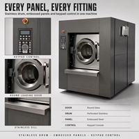 Mesin Cuci Laundry 50kg Soft Mount Washer Extractor dengan Kunci Pintu Elektronik, Drum Tanpa Sambungan Las, Desain yang Ditingkatkan, OEM Grosir