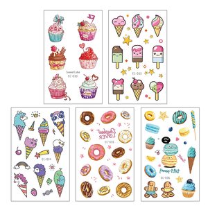 Autocollants de tatouage imperméables pour enfants, glace, décorations, accessoires de fête d'anniversaire, tatouages temporaires pour les mains, cadeaux pour les petits - Product Image 3