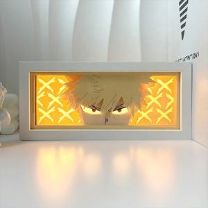 Figurines d'anime <span class=keywords><strong>Hunter</strong></span> <span class=keywords><strong>X</strong></span> <span class=keywords><strong>Hunter</strong></span> Killua, boîte lumineuse pour la décoration de chambre, lampe en papier découpé <span class=keywords><strong>manga</strong></span> pour chambre d'enfant, visage et yeux Hxh - Product Image 5