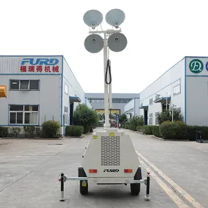 7 Meters trailer Mobile Light Tower With Waterproof Switch Box Portable generator Metal Halide Lamp or LED