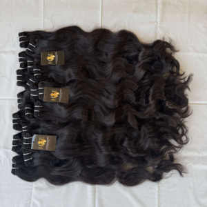 มัดผมคนผมแท้จากอินเดียพร้อมที่ปิดแบบ HD มัดผมมนุษย์แบบตรงเป็นลอน - Product Image 1