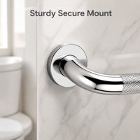 Barres d'appui de douche en acier inoxydable, poignées de soutien pour toilettes, garde-corps en verre, aides de douche pour personnes handicapées, barres d'appui de sécurité pour salle de bain