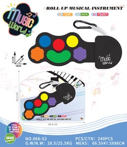 Petite percussion électronique en silicone cadeaux cadeaux tambours électroniques jouets de plein air - Product Image 6