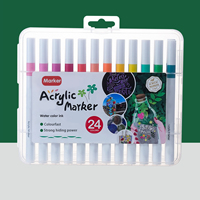 Vente en gros de stylos à peinture acrylique de stylos à encre de base acrylique multicolores pour la peinture rupestre, verre